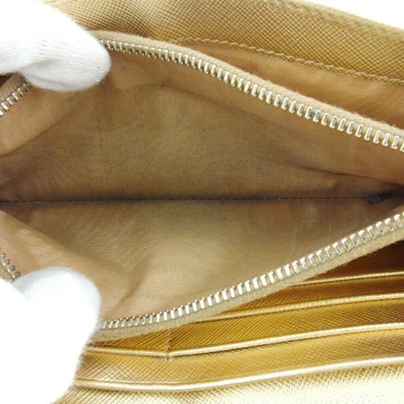 PRADA Long Wallet Logo Safiano Leazer Auth Used L3349 - Picture 4 of 8